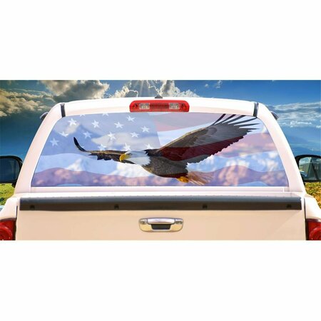ENTRETENIMIENTO Freedom Flyer Rear Window Graphic Truck View Thru Vinyl Back Decal EN2678313